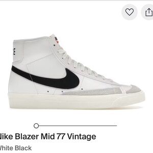 Nike Blazer Mid 77 Vintage - White with Black Swoosh size 11
